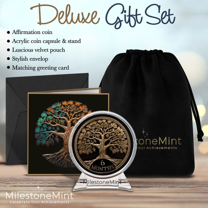 Sobriety Anniversary Gift Set | Tree of Life Medallion & Token