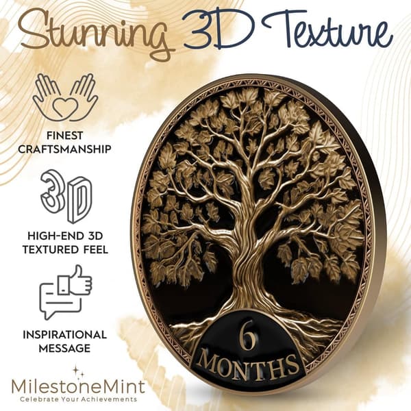 Sobriety Anniversary Gift Set | Tree of Life Medallion & Token