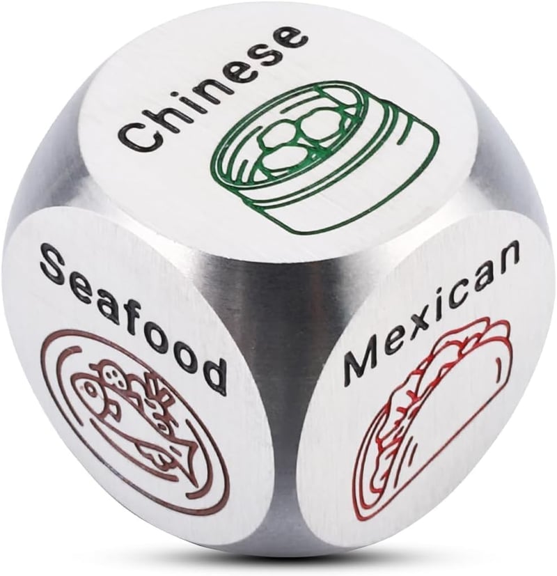 6th Anniversary Iron Gifts - Food Decision Dice for Couples