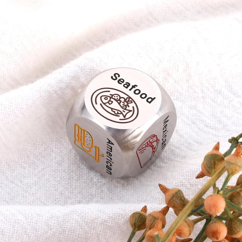 6th Anniversary Iron Gifts - Food Decision Dice for Couples