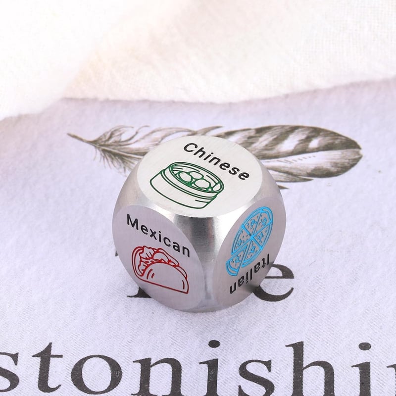 6th Anniversary Iron Gifts - Food Decision Dice for Couples