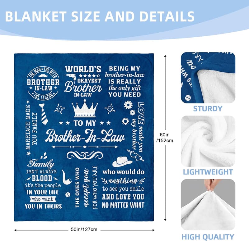 Brother-in-Law Birthday Gift Throw Blanket 60