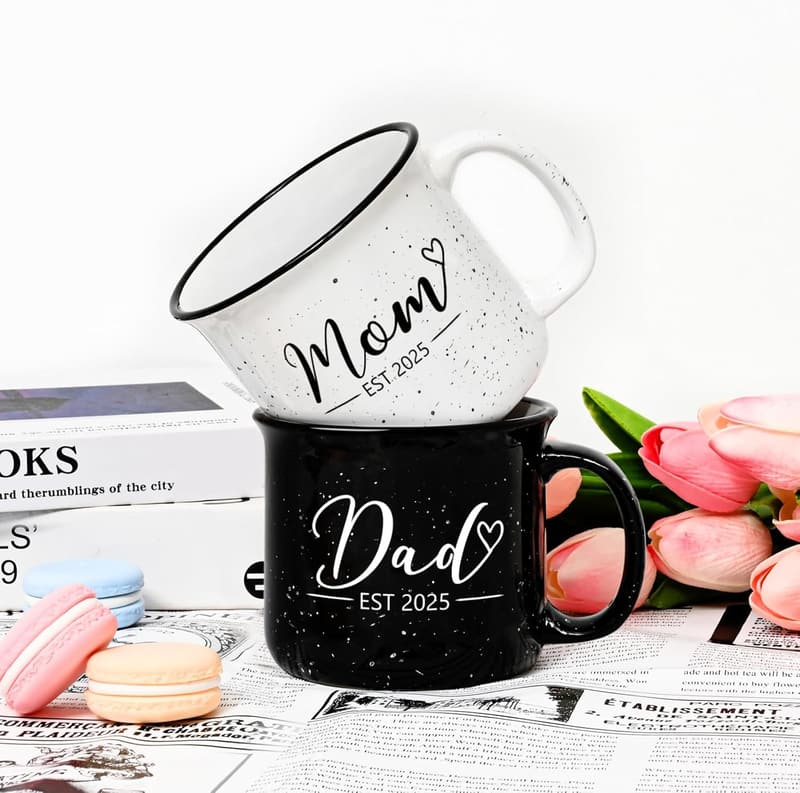 New Parents Mug Set - 15 oz Gifts for Couples