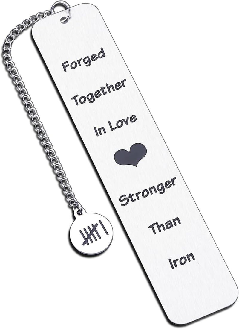 6th Anniversary Iron Bookmark - Perfect Gift for Couples
