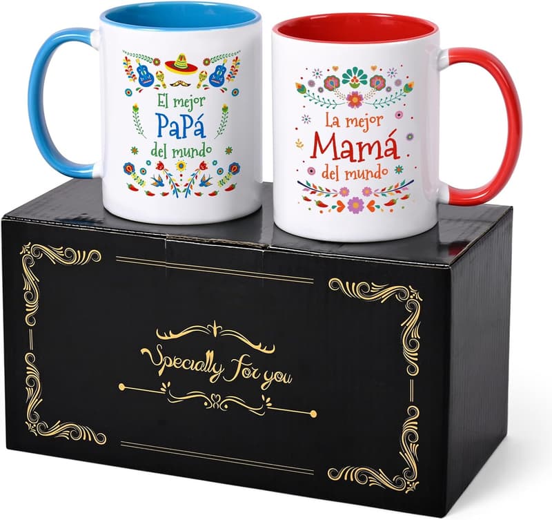 Christmas Gifts for Couples - Mom and Dad Mugs Set of 2