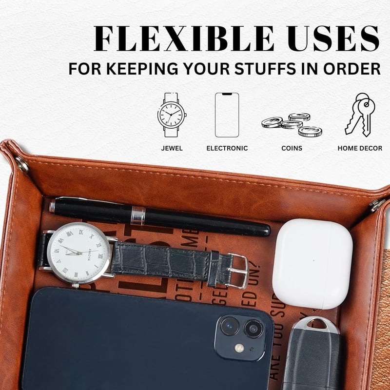 Tech Guy Gifts: PU Leather Valet Tray & Desk Organizer