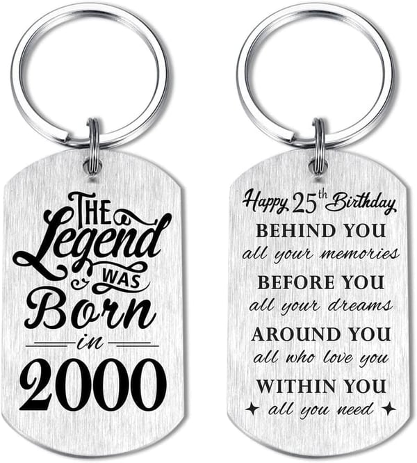 Personalized Birthday Keychain Gift for Him and Her