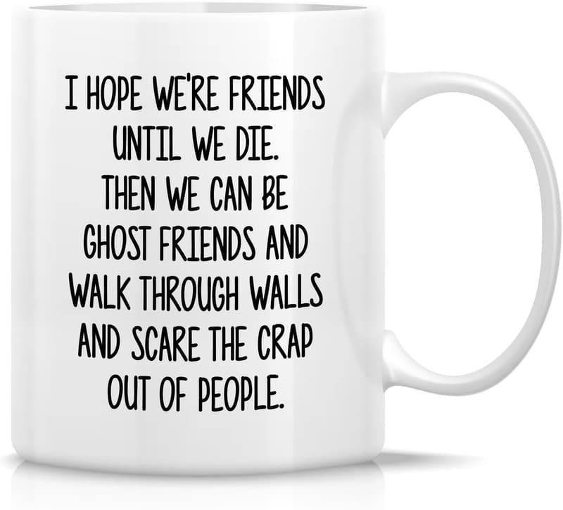Best Friends Mug - Funny Sarcastic Ceramic Gift for Farewell