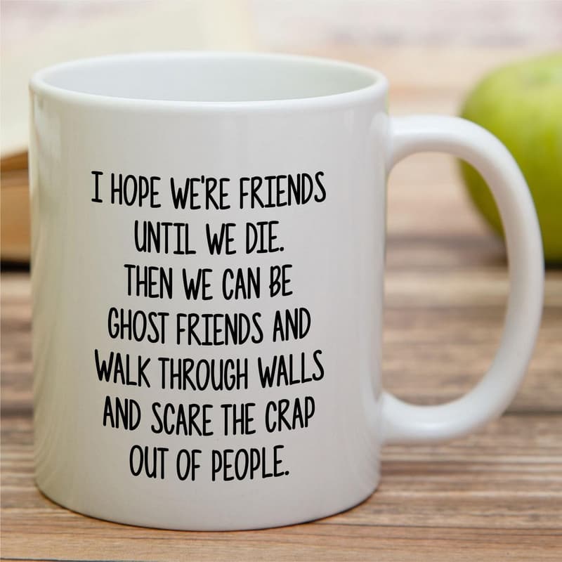 Best Friends Mug - Funny Sarcastic Ceramic Gift for Farewell