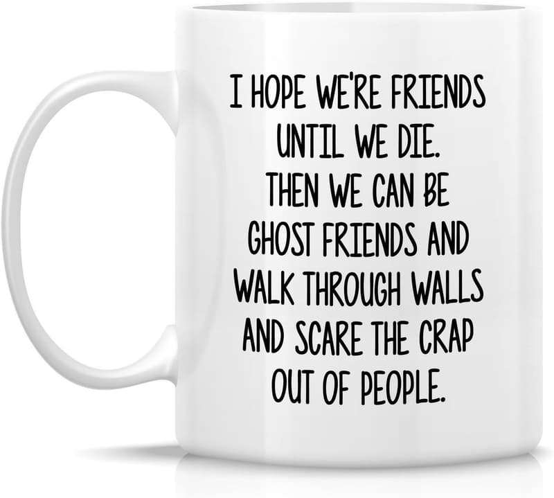 Best Friends Mug - Funny Sarcastic Ceramic Gift for Farewell
