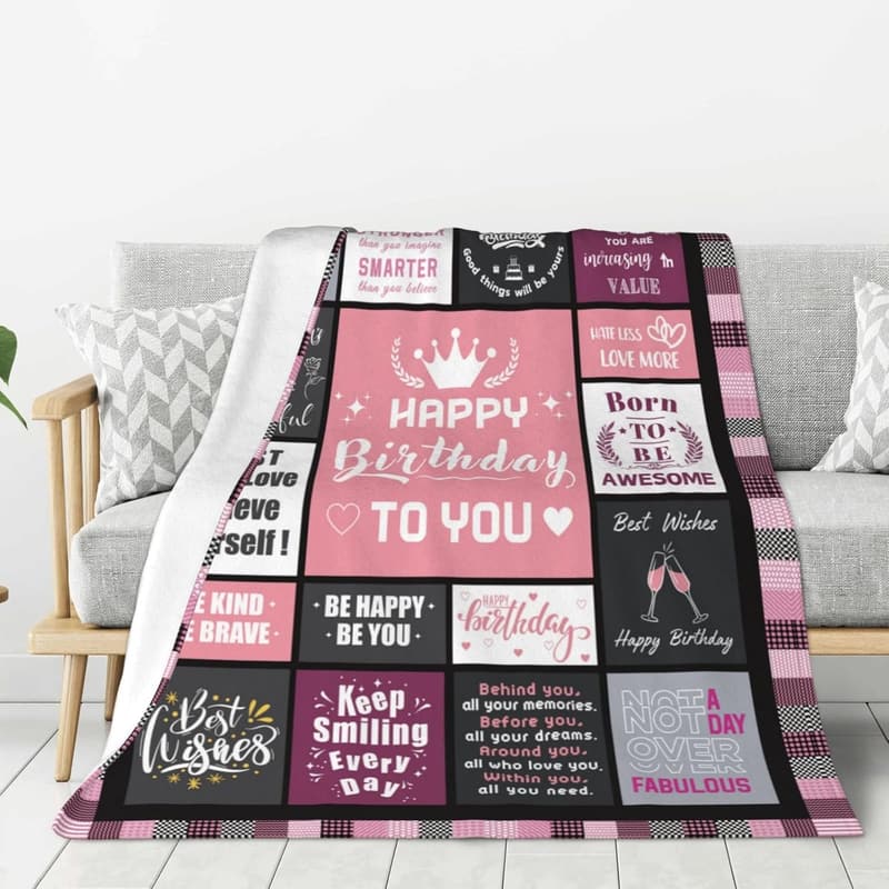 Funny Flannel Throw Blanket for Women - 60x50 Inches Birthday Gift