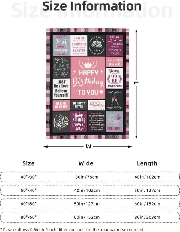 Funny Flannel Throw Blanket for Women - 60x50 Inches Birthday Gift