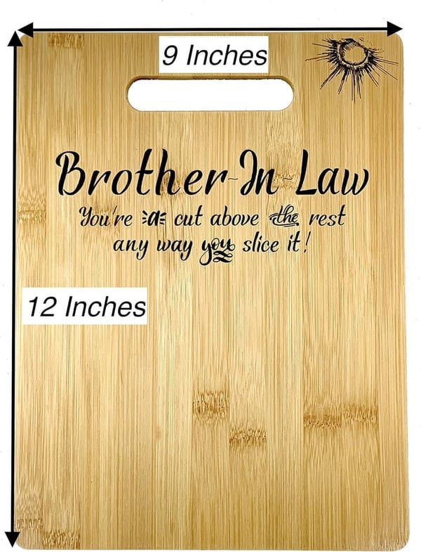 Engraved Bamboo Cutting Board for Brother-in-Law's Birthday