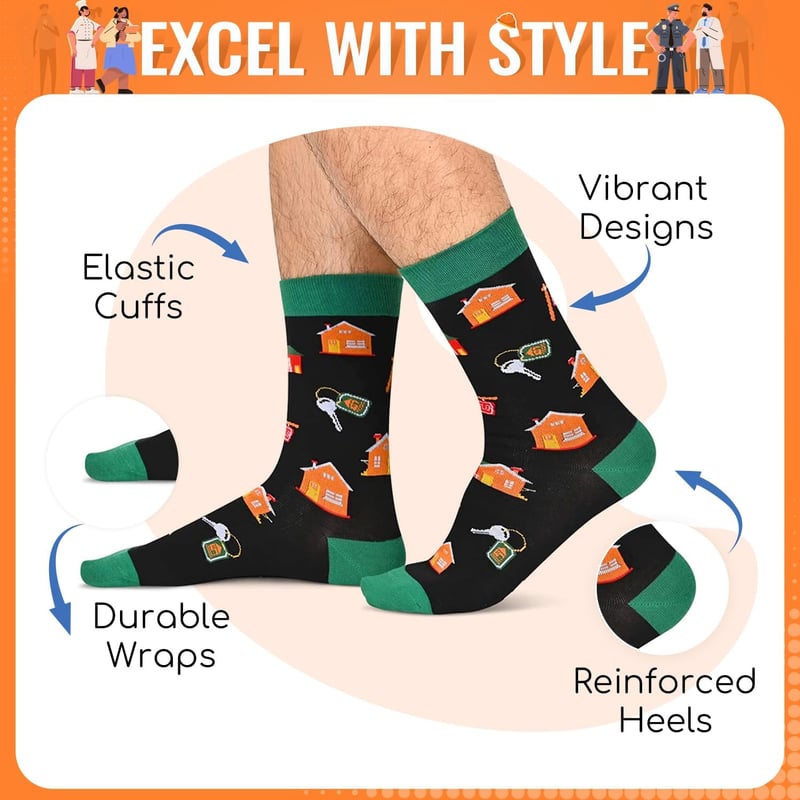 Fireman Pilot Gifts for Men - Fun Socks for Professionals