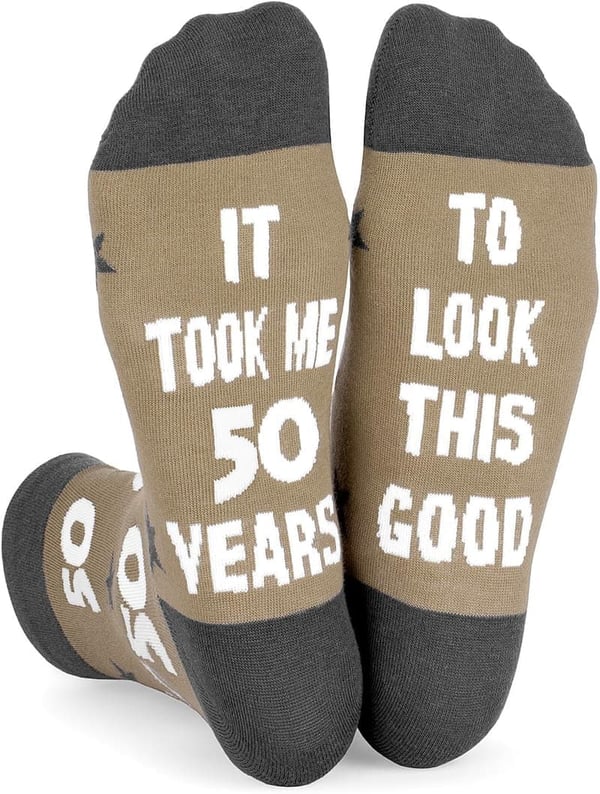 Funny Crew Socks - Gag Gift for 40th, 50th, 60th Birthdays