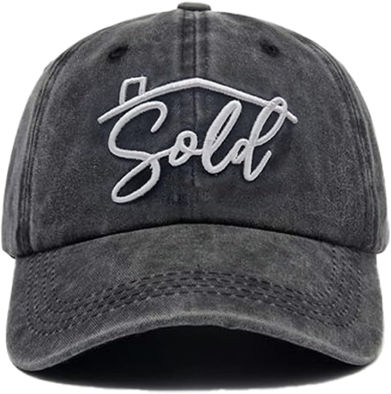 Distressed Cotton Baseball Cap for Real Estate Agents
