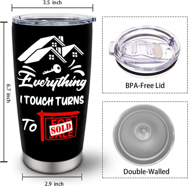 Realtor Closing Gift: Funny 20oz Tumbler for Agents
