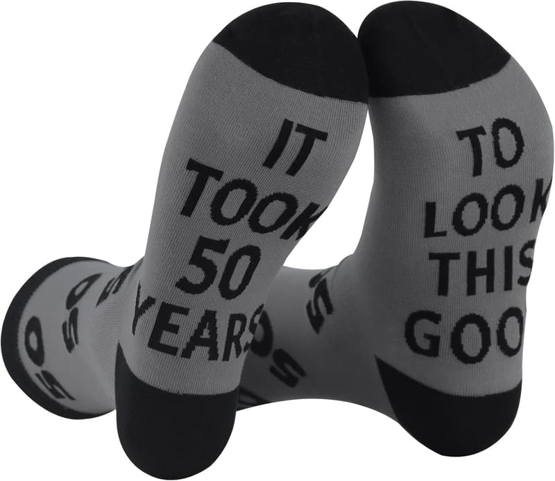 Milestone Birthday Socks for Men - Age 30 to 90