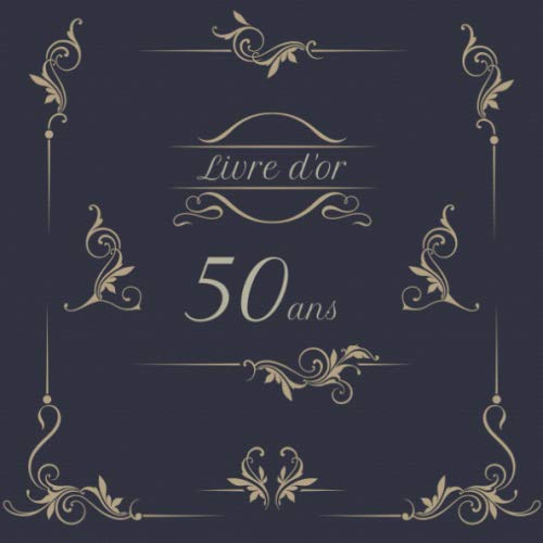 50th Anniversary Guest Book | Vintage Theme | 21x21cm