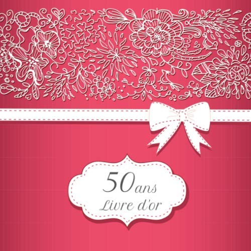50th Anniversary Guest Book | Red Theme | 270 Guests | 21x21cm