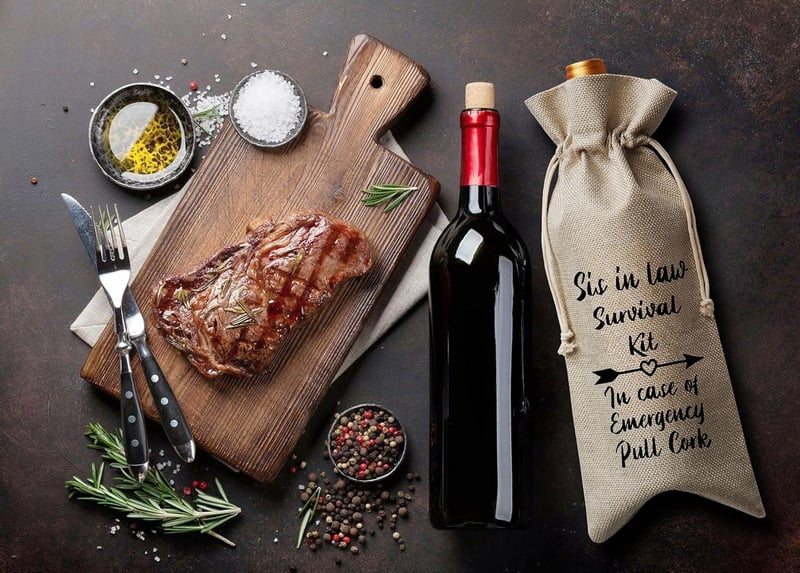 Sister-in-Law Survival Kit Wine Bag Gift