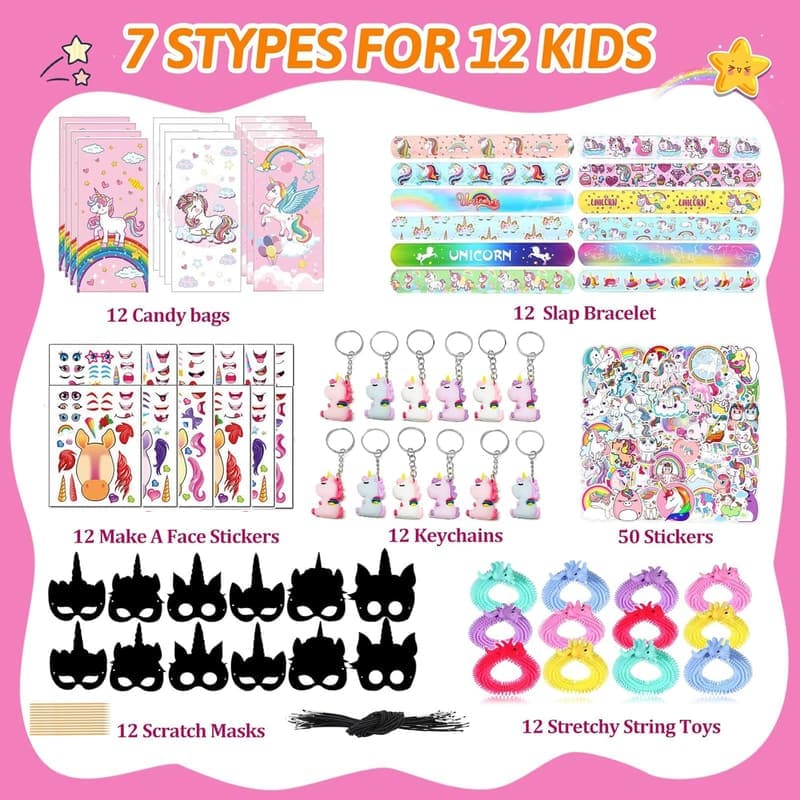 Unicorn Birthday Party Favors & Goodie Bag Fillers