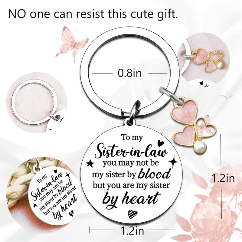Mother's Day Keychain Jewelry for Mom and Sister-in-Law
