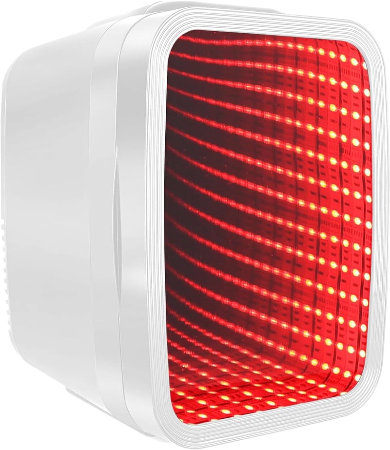 Portable 4L Mini Fridge with Dimmable LED Light - Ideal for Gaming and Office
