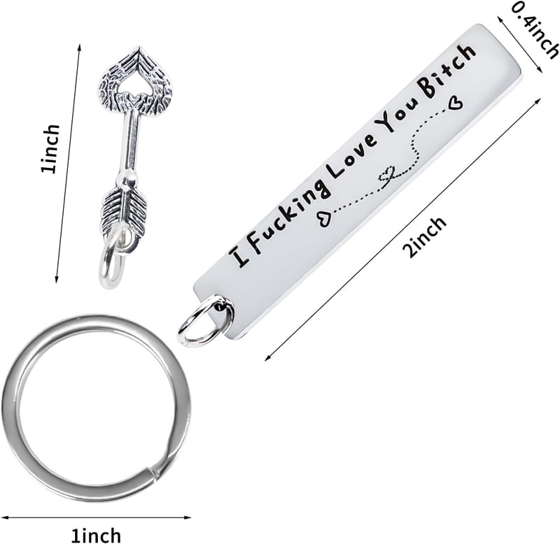 Best Friend Keychain - Stainless Steel Engraved Gift for Women