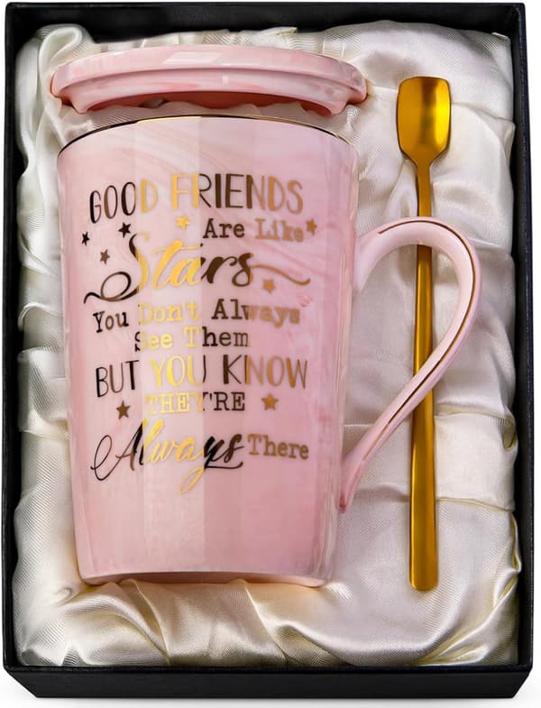 Birthday Gift Mug for Women - Funny Pink Ceramic for Best Friends