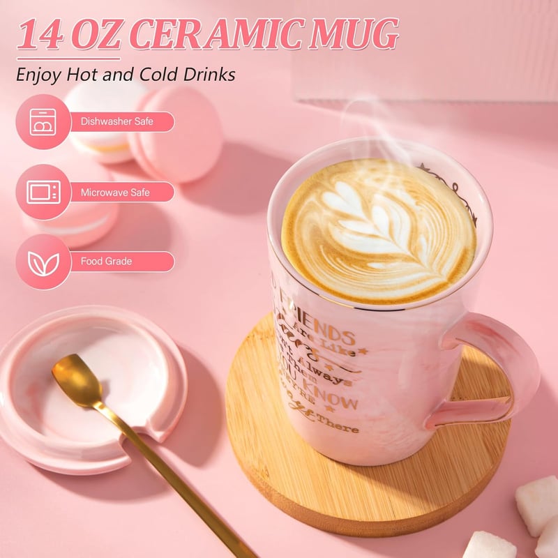 Birthday Gift Mug for Women - Funny Pink Ceramic for Best Friends