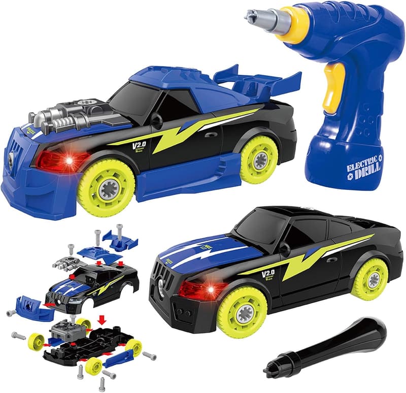 26-Piece Take Apart Racing Car Toy Set for Boys Age 3-5