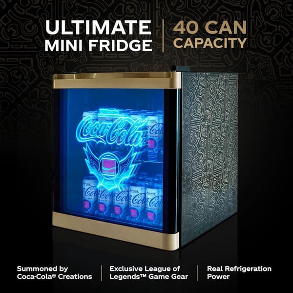 Limited Edition League of Legends® 48L Mini Fridge with Glass Door and LED Lighting