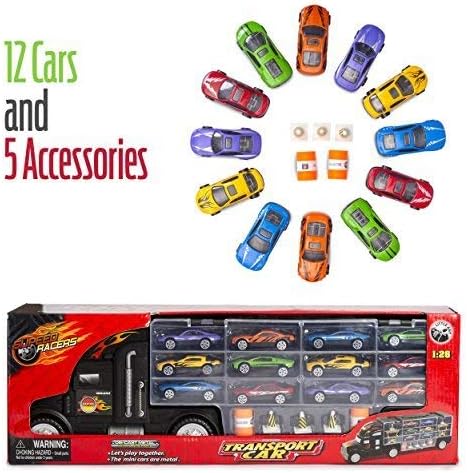 Kids' Tractor Trailer Car Collection Transport Toy Truck