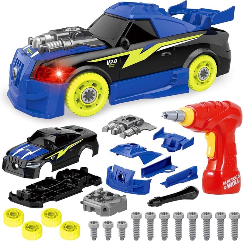 STEM Take Apart Racing Car Toy with Electric Screwdriver