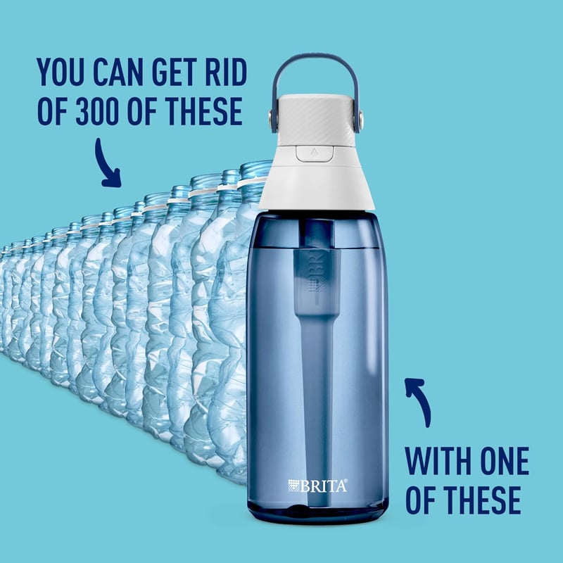 Brita 36 oz. Hard-Sided Water Bottle with 2-Month Filter