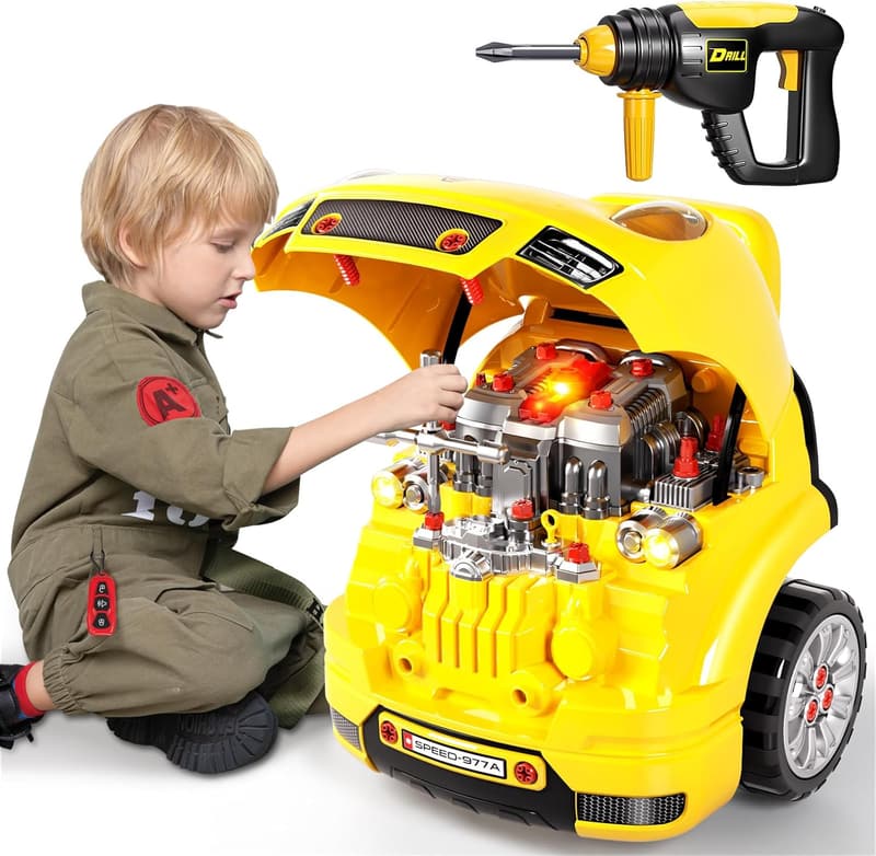 Toddler Truck Builder Kit with Light & Sound, Yellow