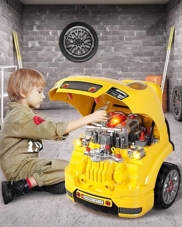 Toddler Truck Builder Kit with Light & Sound, Yellow