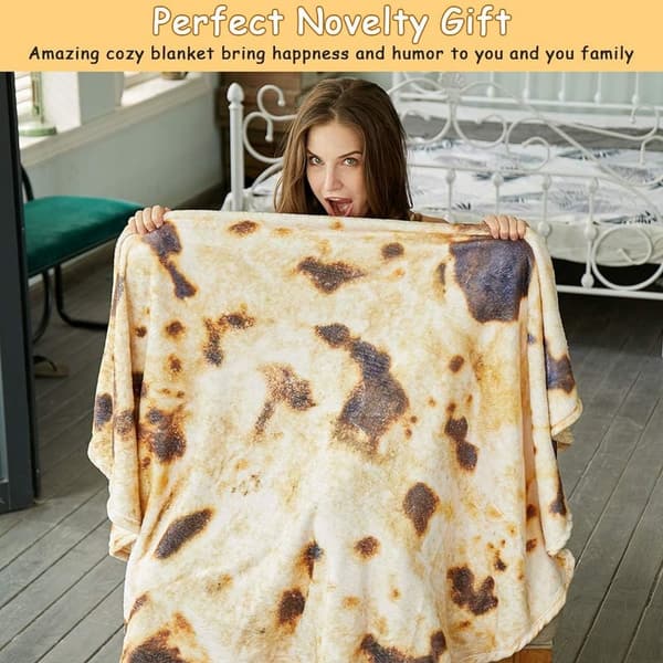 Giant Round Soft Throw Blanket for Kids - Brown, 47 inches