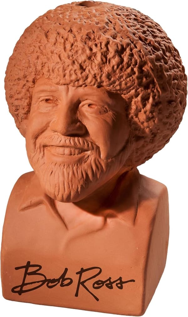 Bob Ross Chia Pet Planter with Seed Pack - Fun Gift