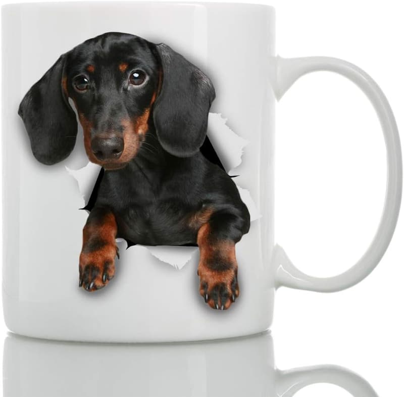 Cute Black Dachshund Coffee Mug - Perfect Gift for Dog Lovers