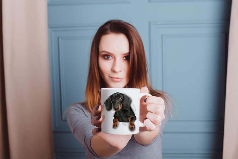 Cute Black Dachshund Coffee Mug - Perfect Gift for Dog Lovers