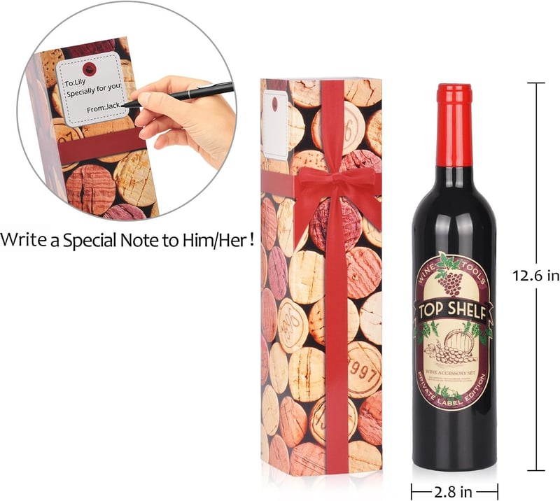 Valentine's Day Deluxe Wine Accessory Gift Set for Couples
