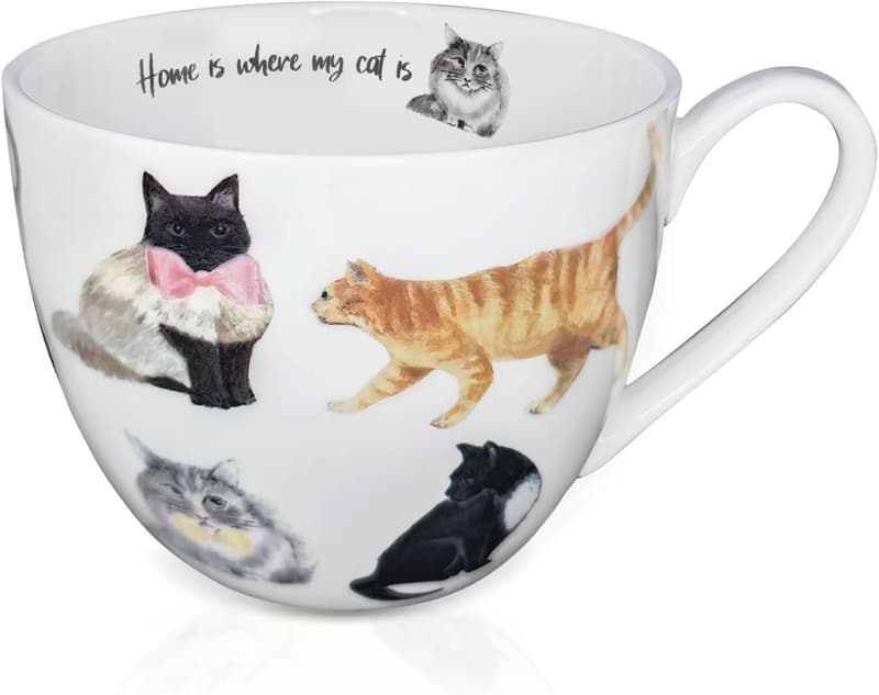 Cat Lover's 20 oz Bone China Mug - Perfect Gift for Any Occasion
