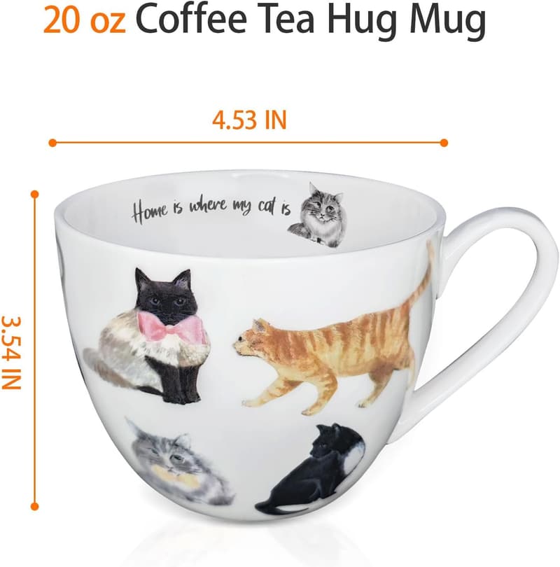 Cat Lover's 20 oz Bone China Mug - Perfect Gift for Any Occasion