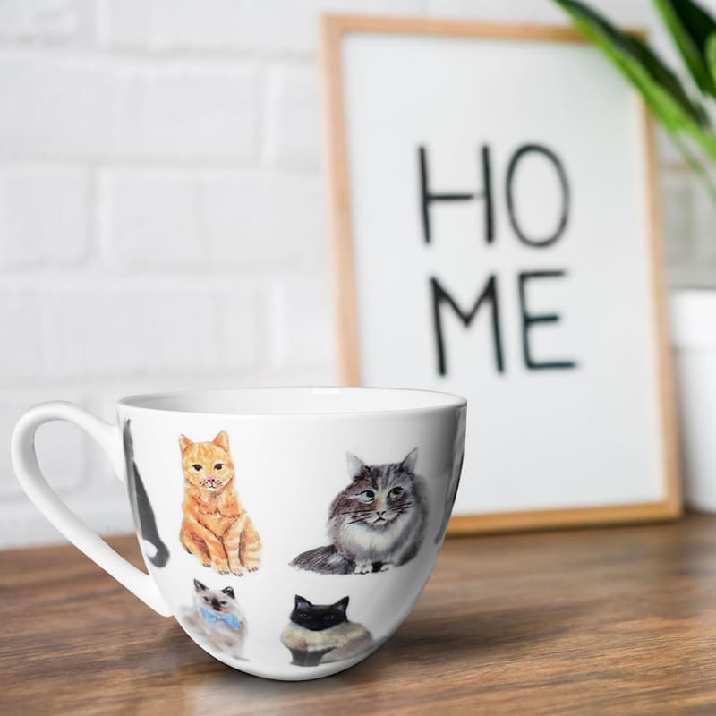 Cat Lover's 20 oz Bone China Mug - Perfect Gift for Any Occasion