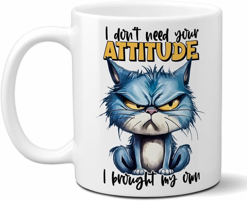Sarcastic Cat Attitude 11oz Ceramic Coffee Mug