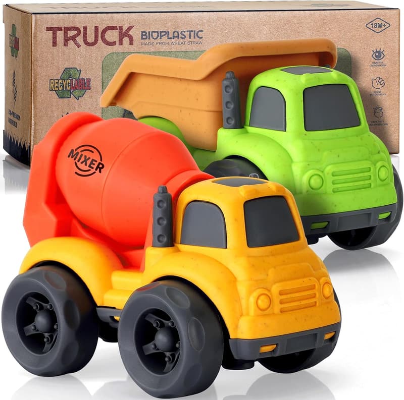 Outdoor Dump Truck & Mixer Toys - BPA Free for Toddlers 1-4