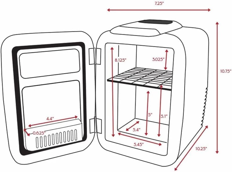 Portable Mini Fridge - 4L Cooler & Warmer for Food & Skincare