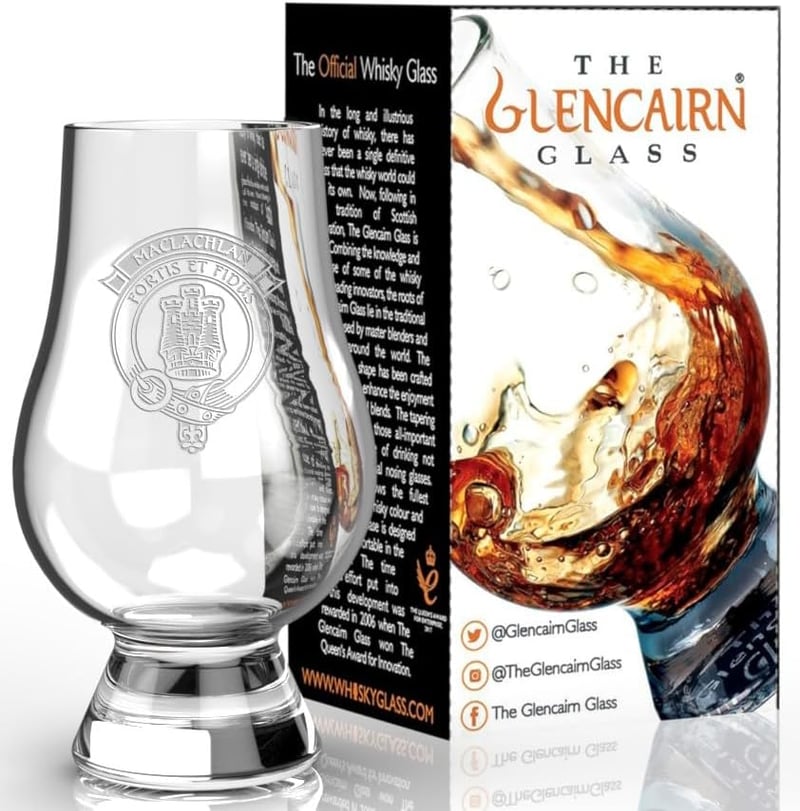 MacLachlan Clan Etched Whisky Tasting Glass